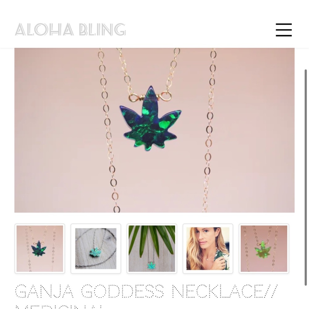 Aloha Bling Ganja Goddess Necklace
